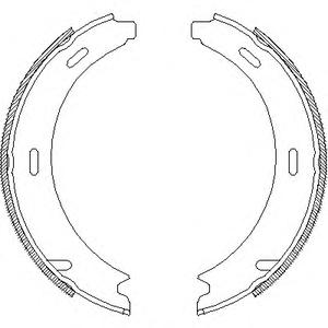 Комплект тормозных колодок, стояночная тормозная система REMSA 4093.01