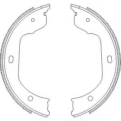 Комплект тормозных колодок, стояночная тормозная система REMSA