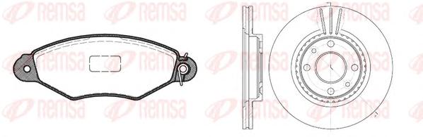 Комплект тормозов, дисковый тормозной механизм REMSA