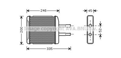 Теплообменник, отопление салона AVA QUALITY COOLING