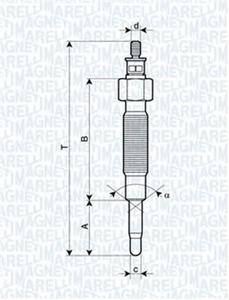 Свеча накаливания MAGNETI MARELLI UC23A