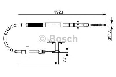 Трос, стояночная тормозная система BOSCH 1987477922