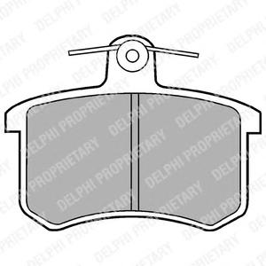 Комплект тормозных колодок, дисковый тормоз DELPHI LP451