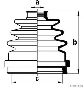 Комплект пылника, приводной вал HERTH+BUSS JAKOPARTS J2861014