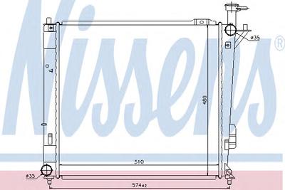 Радиатор, охлаждение двигателя NISSENS 67518