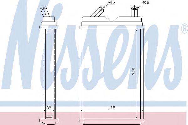 Теплообменник, отопление салона NISSENS