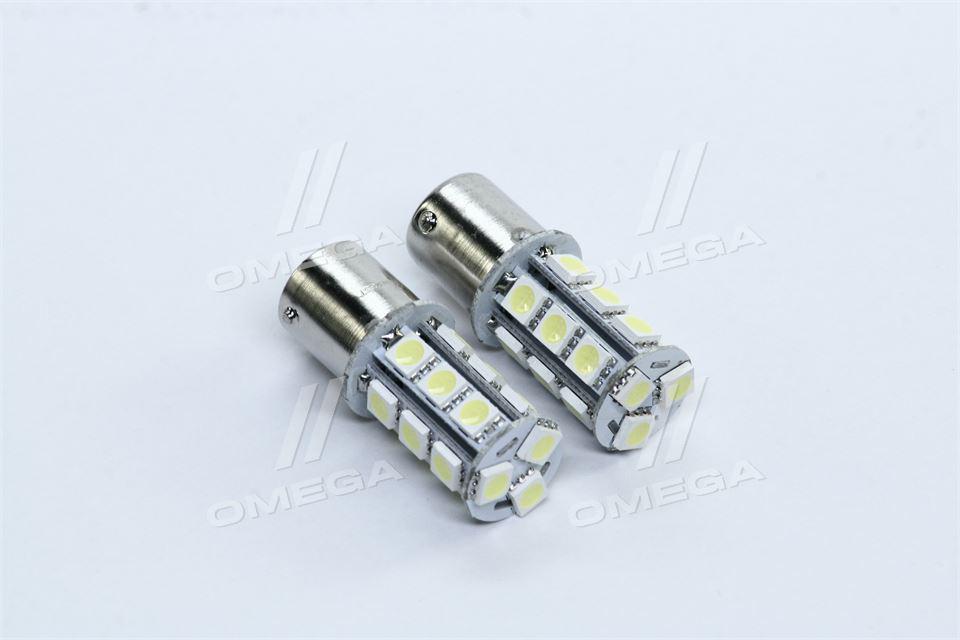 Лампа led указателей поворотов и стоп-сигналов (18smd) ba15s 12v white 2шт. блистер <tempest> TEMPEST