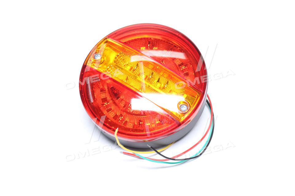 Фонарь задний круглый led желтый без света заднего хода 24v (tempest) TEMPEST