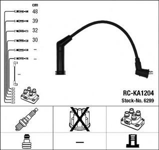 Комплект проводов зажигания NGK RC-KA1204