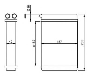 Теплообменник, отопление салона NRF 52221