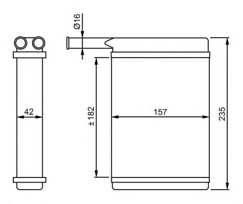 Теплообменник, отопление салона NRF