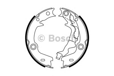 Комплект тормозных колодок, стояночная тормозная система BOSCH 0986487761