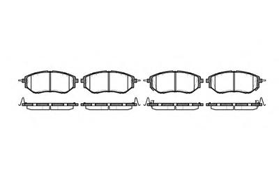 Комплект тормозных колодок, дисковый тормоз REMSA 1137.02
