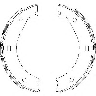 Комплект тормозных колодок, стояночная тормозная система REMSA