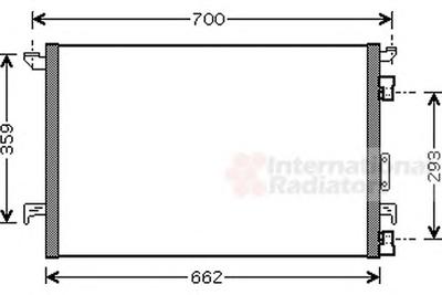 Конденсатор, кондиционер VAN WEZEL 37005333