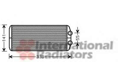 Теплообменник, отопление салона VAN WEZEL 40006312