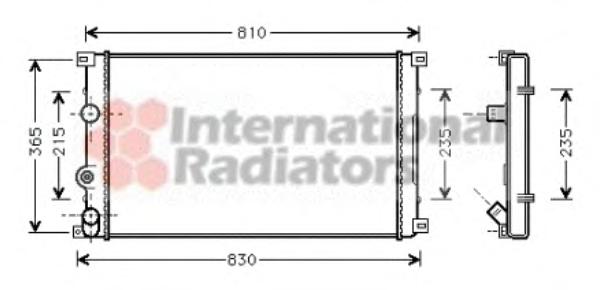 Радиатор, охлаждение двигателя VAN WEZEL