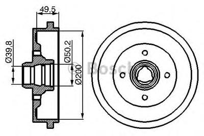 Тормозной барабан BOSCH 0986477041