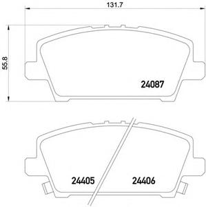 Комплект тормозных колодок, дисковый тормоз TEXTAR 2408717515