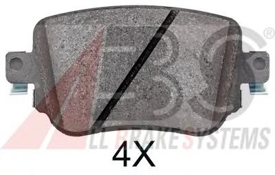 Комплект тормозных колодок, дисковый тормоз A.B.S.