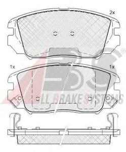 Комплект тормозных колодок, дисковый тормоз A.B.S. 37525