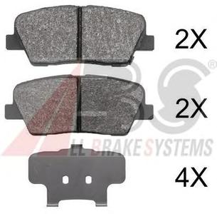 Комплект тормозных колодок, дисковый тормоз A.B.S. 37795