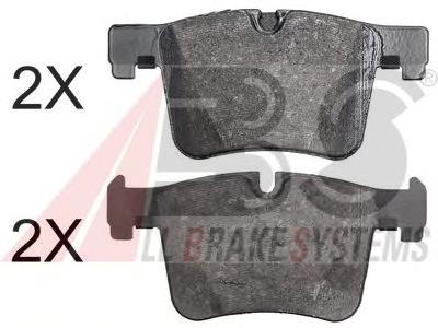 Комплект тормозных колодок, дисковый тормоз A.B.S. 37887