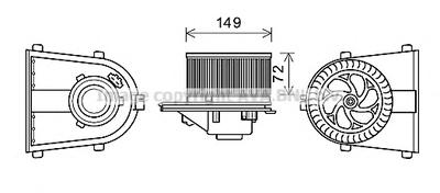 Электродвигатель, вентиляция салона AVA QUALITY COOLING AI8378