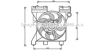 Вентилятор, охлаждение двигателя AVA QUALITY COOLING CN7547