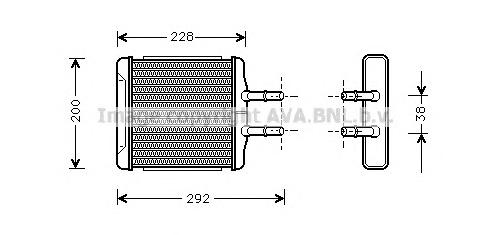 Теплообменник, отопление салона AVA QUALITY COOLING