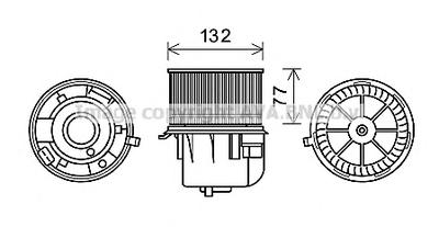 Электродвигатель, вентиляция салона AVA QUALITY COOLING FD8572