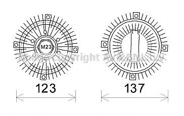 Сцепление, вентилятор радиатора AVA QUALITY COOLING FDC449