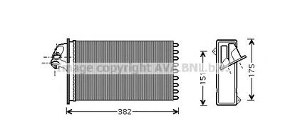 Теплообменник, отопление салона AVA QUALITY COOLING MSA6355
