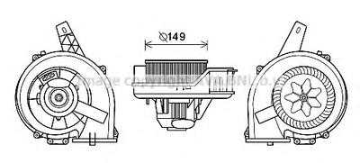 Электродвигатель, вентиляция салона AVA QUALITY COOLING ST8044
