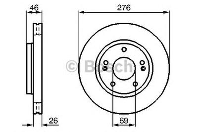 Тормозной диск BOSCH 0986479124