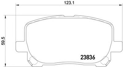 Комплект тормозных колодок, дисковый тормоз TEXTAR 2383601