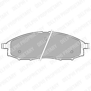 Комплект тормозных колодок, дисковый тормоз DELPHI