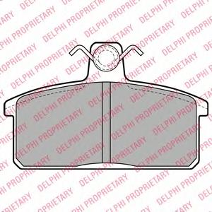 Комплект тормозных колодок, дисковый тормоз DELPHI LP1201