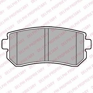 Комплект тормозных колодок, дисковый тормоз DELPHI LP2303