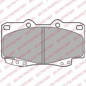 Комплект тормозных колодок, дисковый тормоз DELPHI LP2242