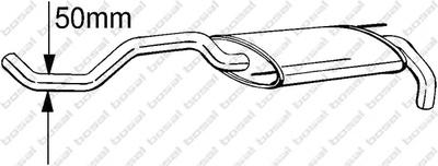 Глушитель выхлопных газов конечный BOSAL 233399