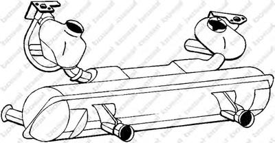 Средний глушитель выхлопных газов BOSAL 233867