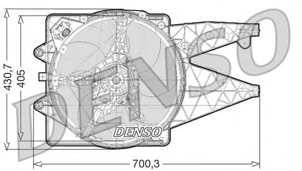 Вентилятор, охлаждение двигателя DENSO