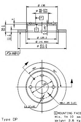 Тормозной диск BREMBO