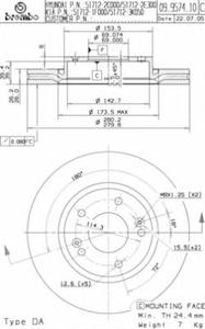 Тормозной диск BREMBO 09957411