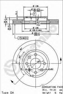 Тормозной диск BREMBO
