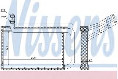 Теплообменник, отопление салона NISSENS 77636