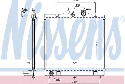 Радиатор, охлаждение двигателя NISSENS 66654