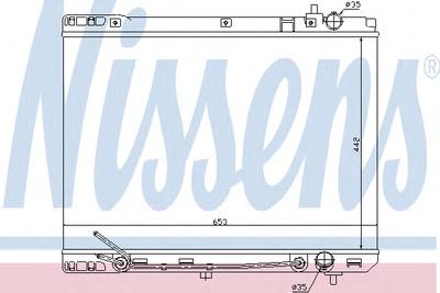 Радиатор, охлаждение двигателя NISSENS 66671