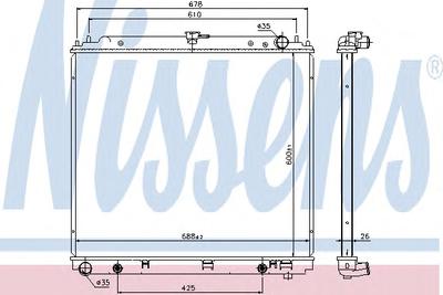 Радиатор, охлаждение двигателя NISSENS 69485